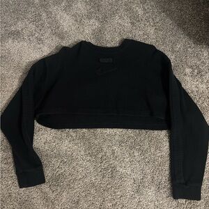 Nike Women's Black Long Sleeve Crop Top